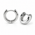 Stainless Steel Hoop Earrings – Polished Silver | moggi fillier