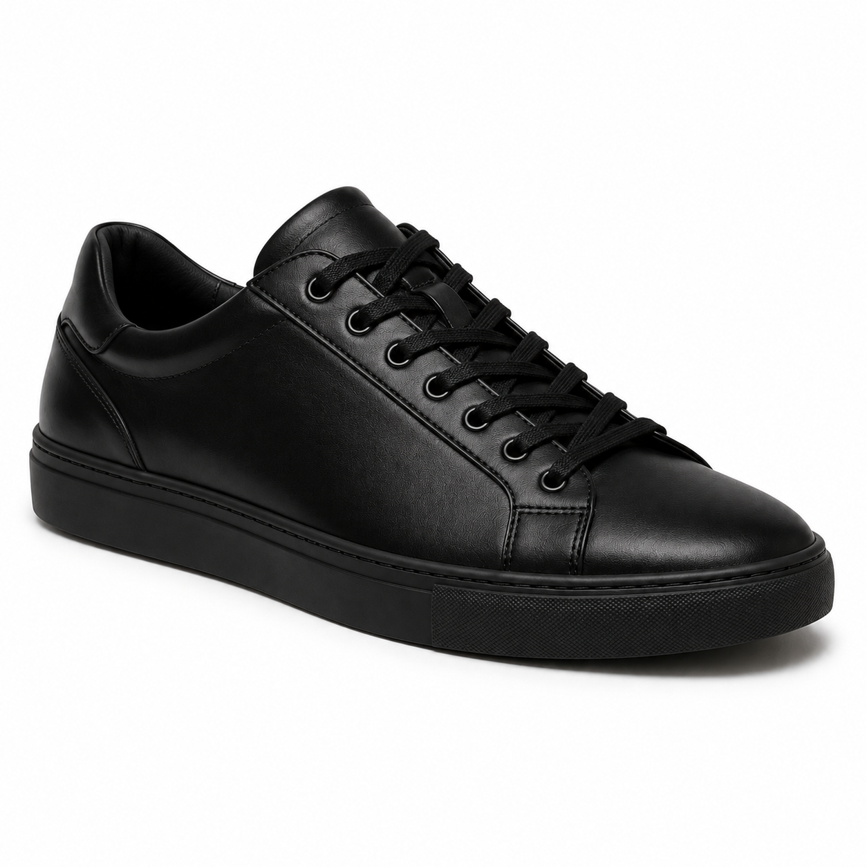 Premium Leather Trainer – Midnight Black | moggi fillier
