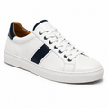 Coastal Leather Trainer – White & Navy | moggi fillier
